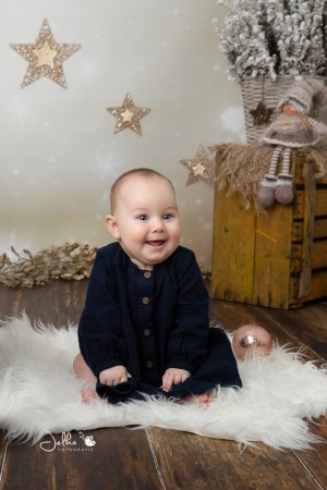 Jelkafotografie baby fotografie kerstshoot