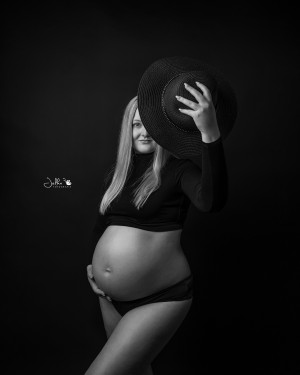 Zwart wit zwanger hud Jelkafotografie